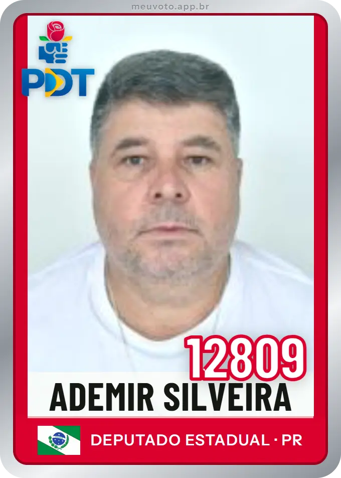 Carta de Ademir Silveira, número 12809, PDT