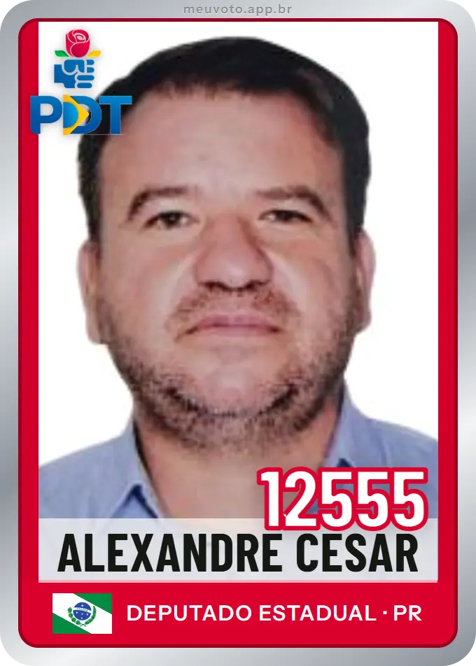 Carta de Alexandre Cesar, número 12555, PDT