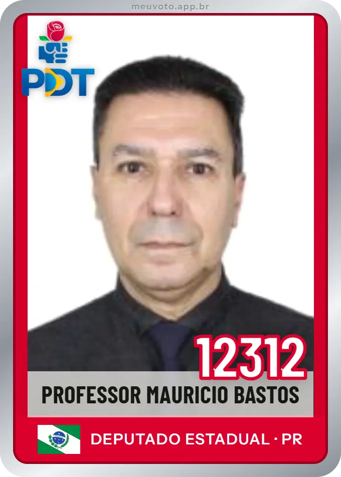 Carta de Professor Mauricio Bastos, número 12312, PDT