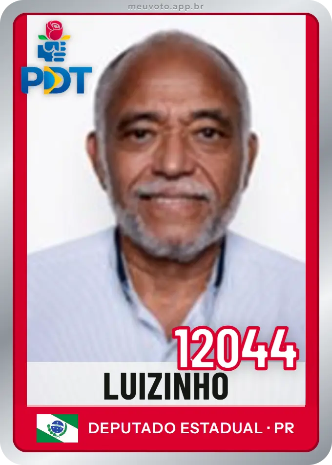 Carta de Luizinho, número 12044, PDT