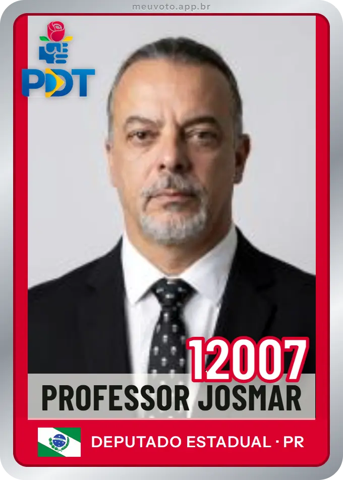Carta de Professor Josmar, número 12007, PDT