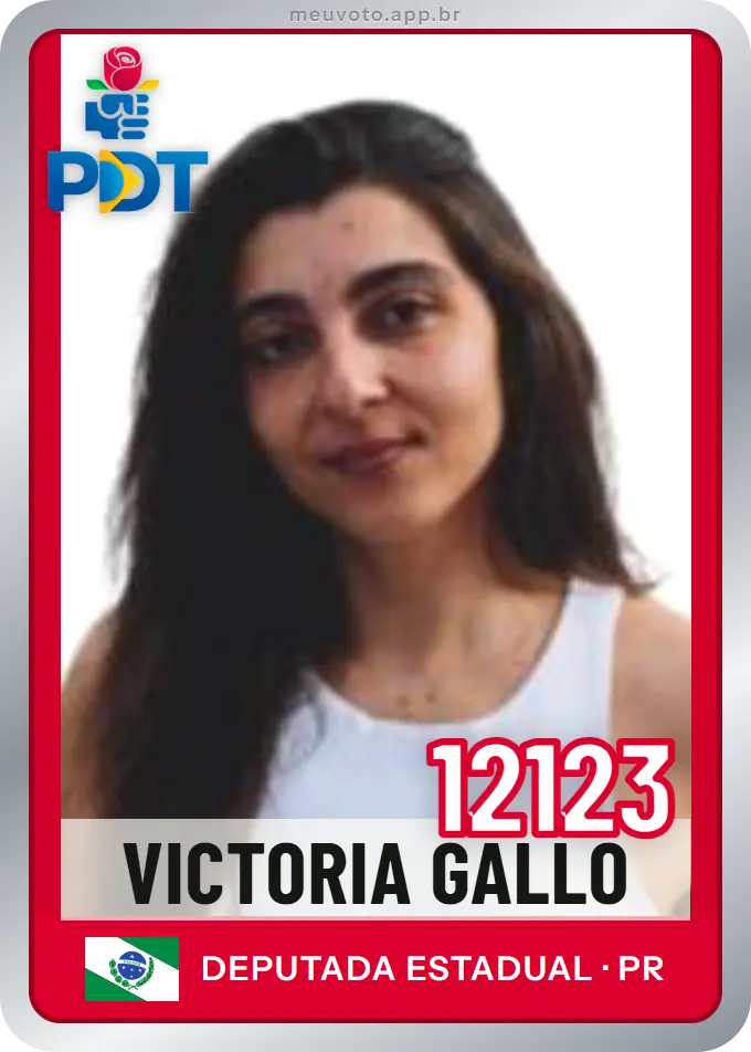 Carta de Victoria Gallo, número 12123, PDT