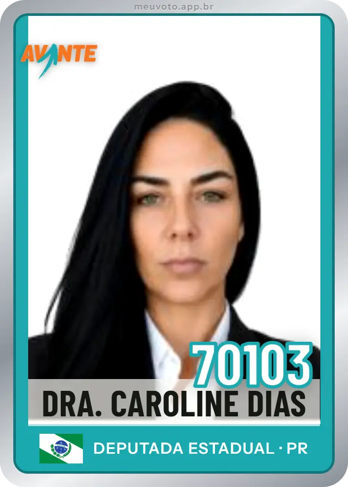 Carta de Dra. Caroline Dias, número 70103, Avante
