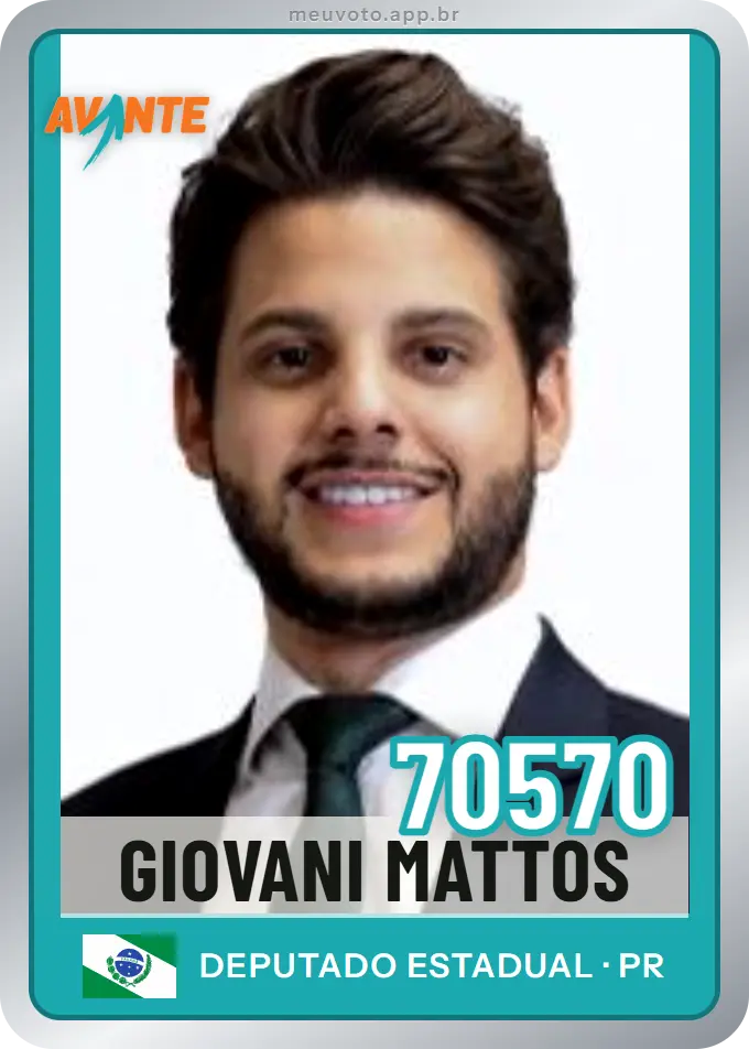 Carta de Giovani Mattos, número 70570, Avante