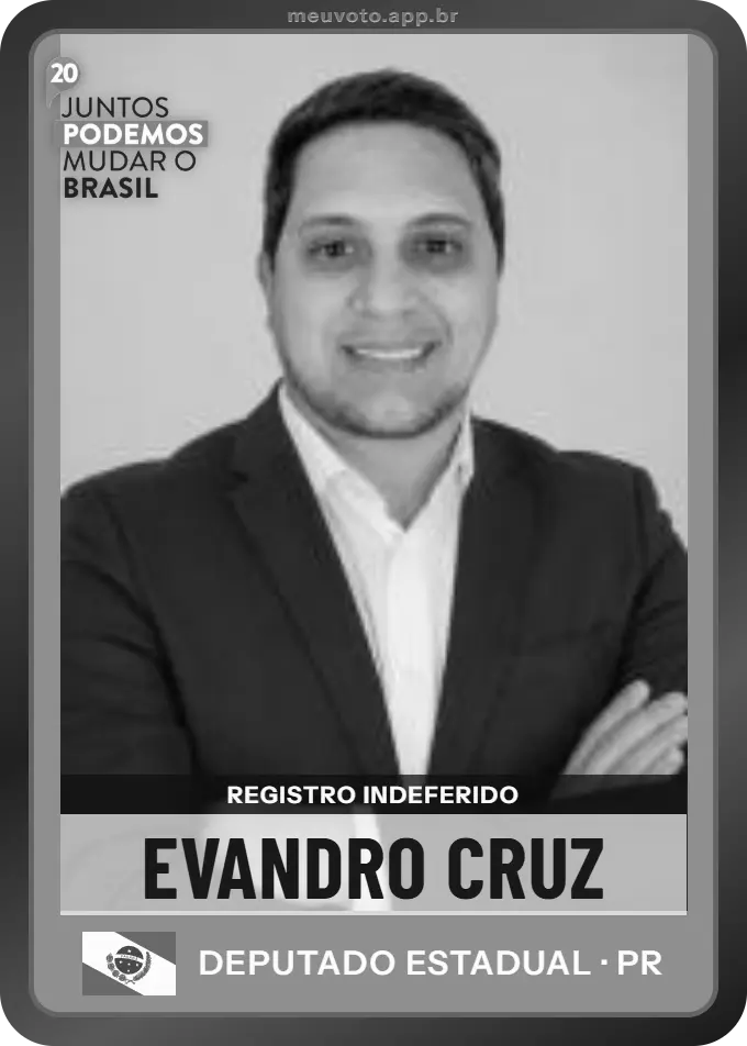 Carta de Evandro Cruz, Podemos. Teve o registro indeferido pelo TSE e não vai à urna.