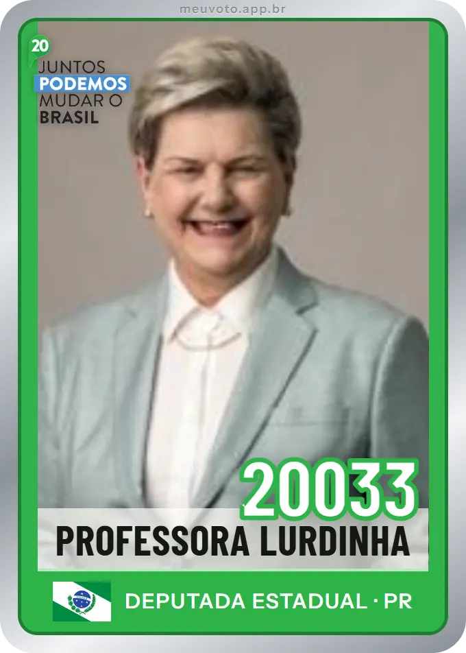 Carta de Professora Lurdinha, número 20033, Podemos
