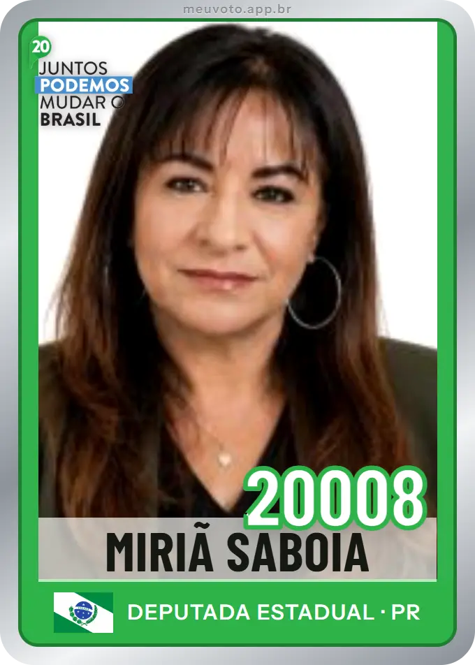 Carta de Miriã Saboia, número 20008, Podemos