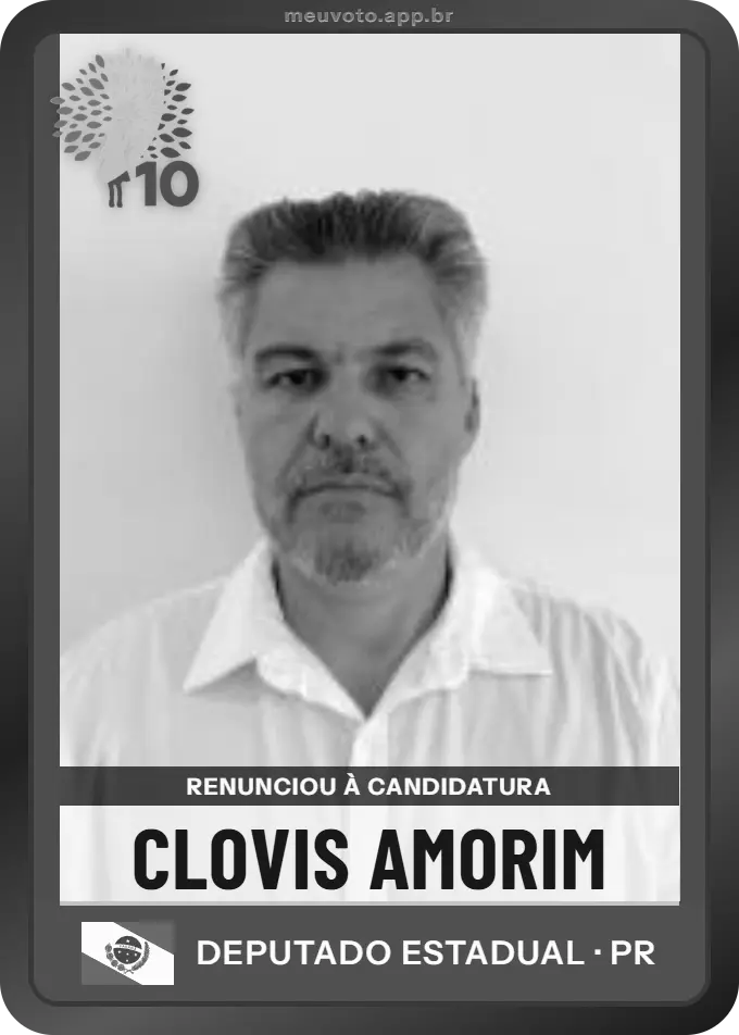 Carta de Clovis Amorim, Republicanos. Renunciou à candidatura e não vai à urna.