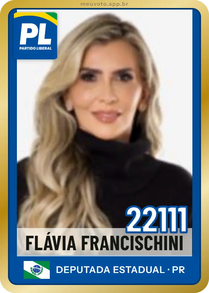 Carta de Flávia Francischini, número 22111, PL