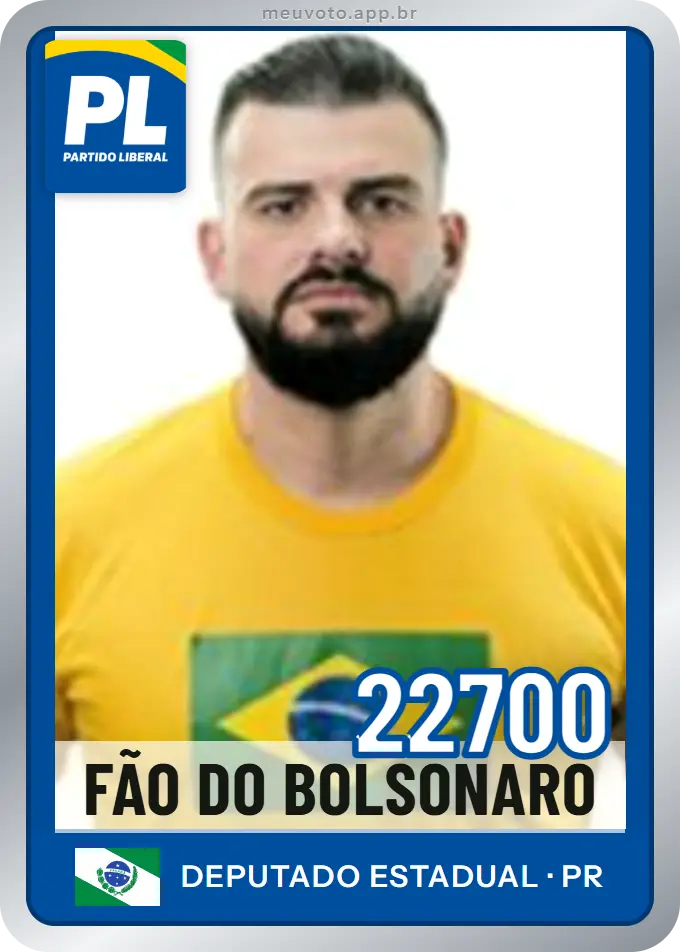 Carta de Fão do Bolsonaro, número 22700, PL