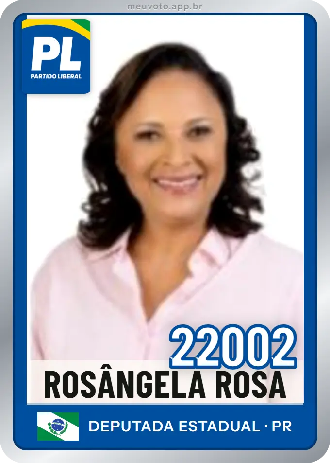 Carta de Rosângela Rosa, número 22002, PL