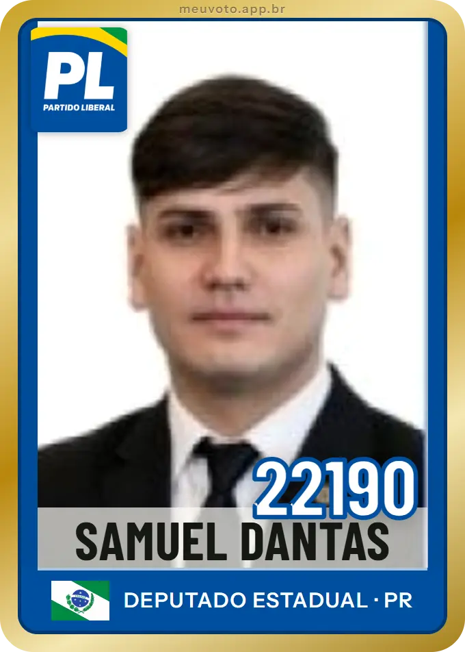 Carta de Samuel Dantas, número 22190, PL