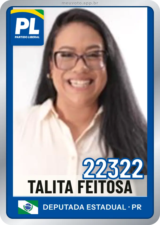 Carta de Talita Feitosa, número 22322, PL