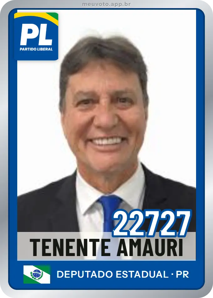Carta de Tenente Amauri, número 22727, PL