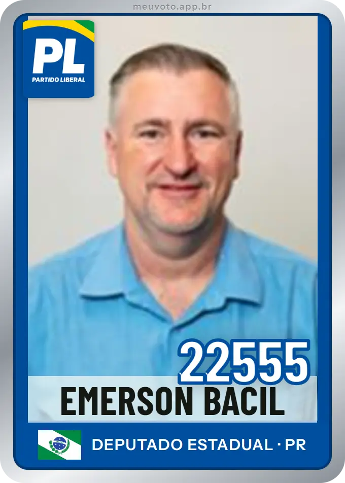 Carta de Emerson Bacil, número 22555, PL