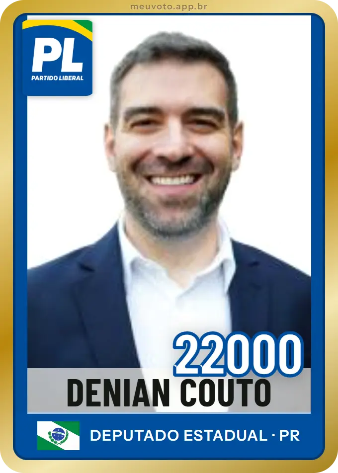 Carta de Denian Couto, número 22000, PL