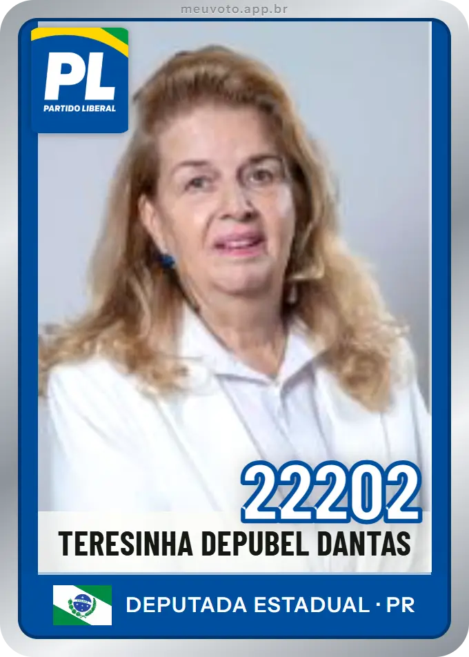 Carta de Teresinha Depubel Dantas, número 22202, PL