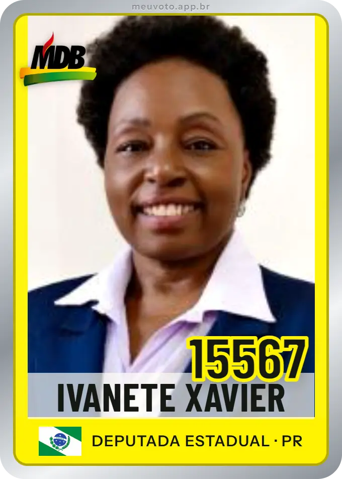 Carta de Ivanete Xavier, número 15567, MDB