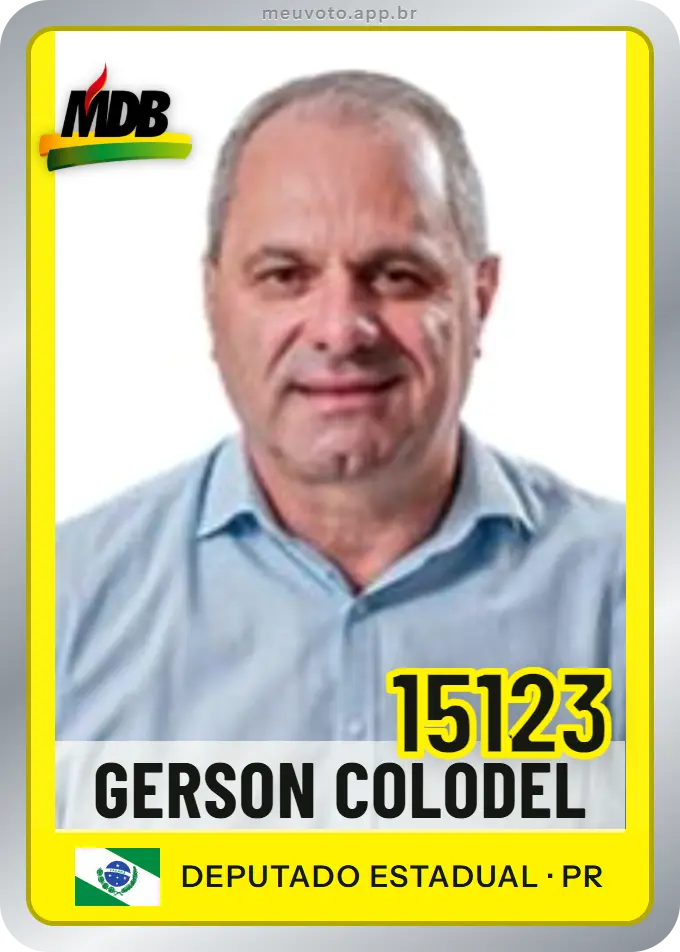 Carta de Gerson Colodel, número 15123, MDB