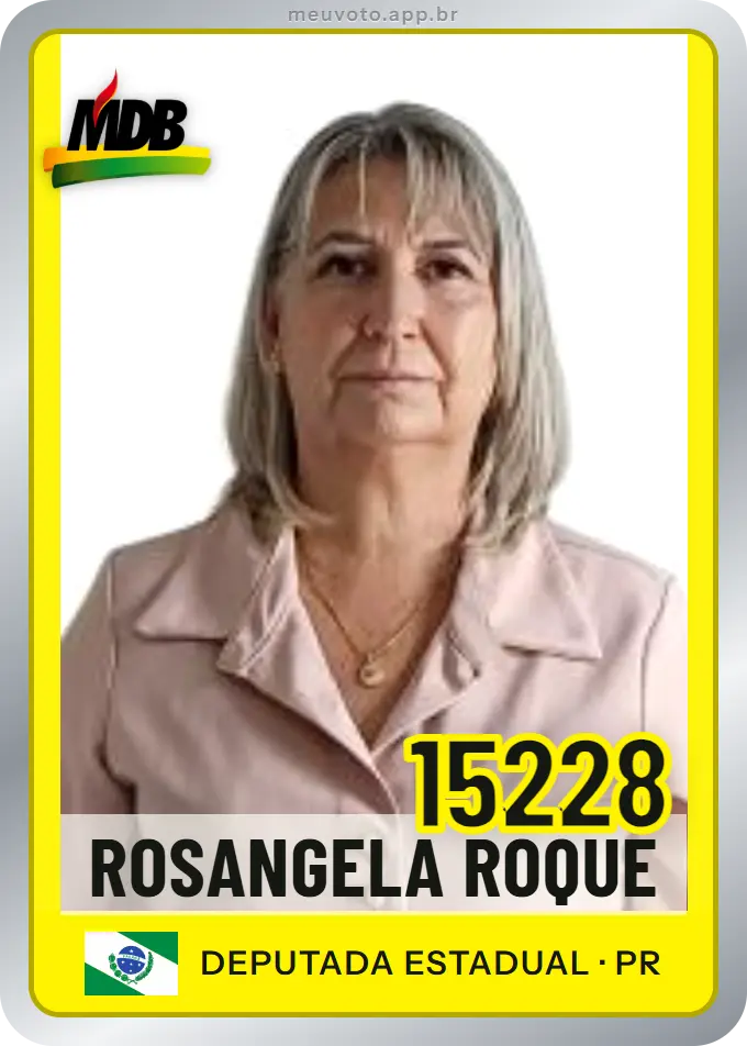Carta de Rosangela Roque, número 15228, MDB