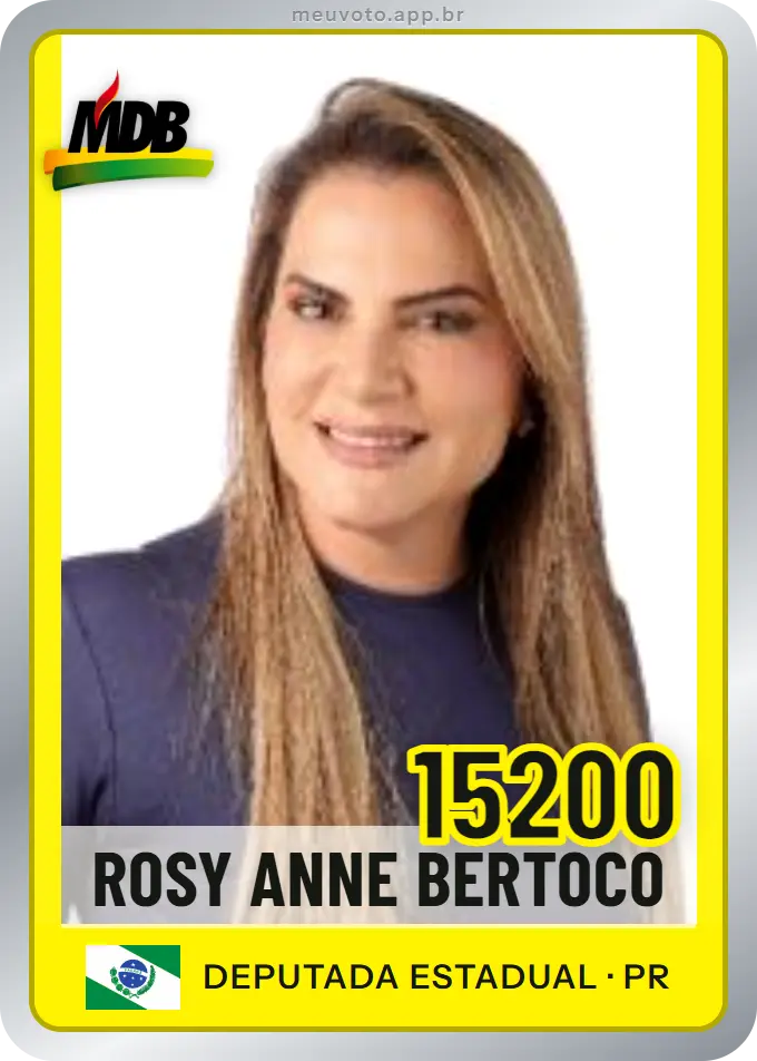 Carta de Rosy Anne Bertoco, número 15200, MDB