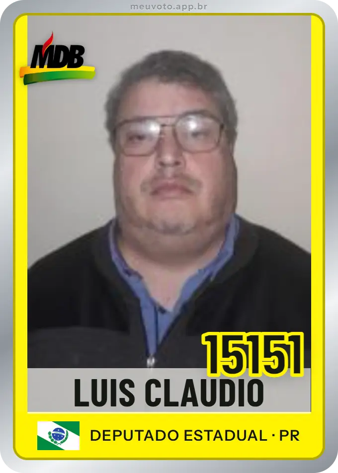 Carta de Luis Claudio, número 15151, MDB
