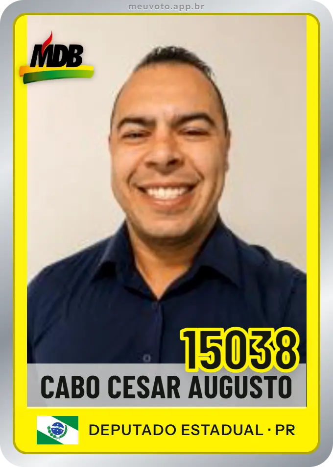 Carta de Cabo Cesar Augusto, número 15038, MDB