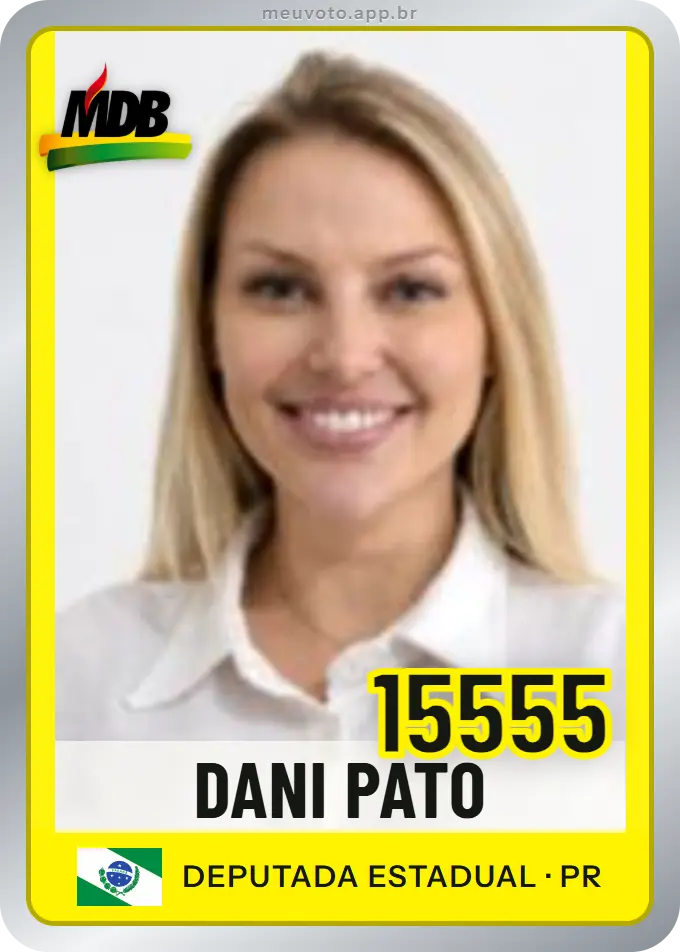 Carta de Dani Pato, número 15555, MDB