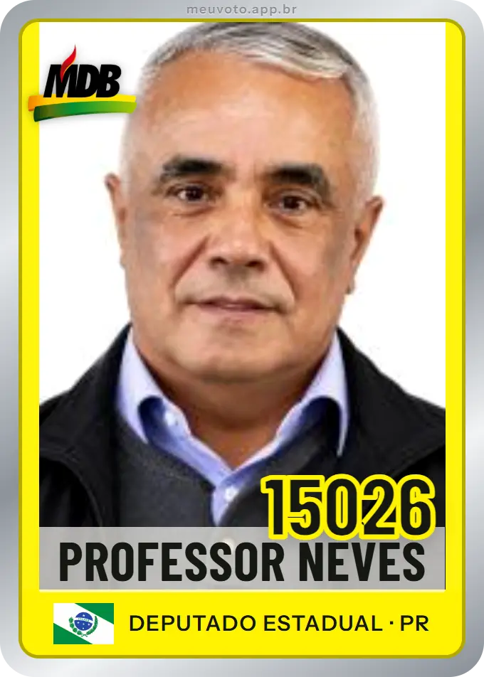 Carta de Professor Neves, número 15026, MDB
