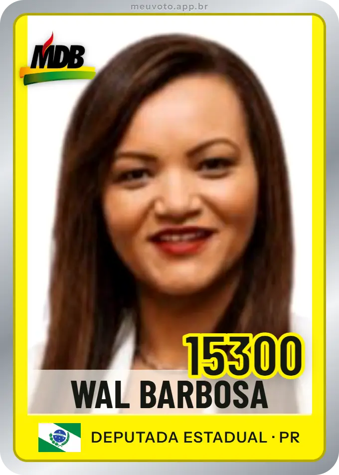Carta de Wal Barbosa, número 15300, MDB