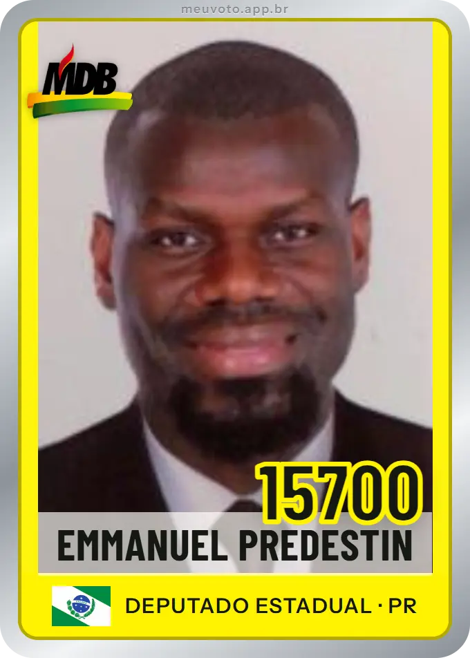 Carta de Emmanuel Predestin, número 15700, MDB