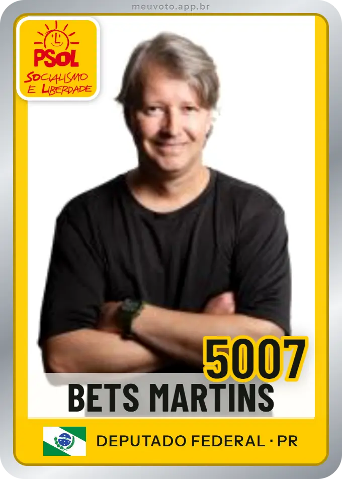Carta de Bets Martins, número 5007, PSOL