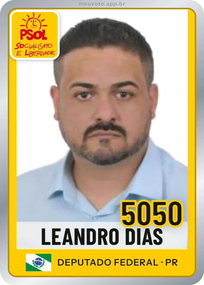 Carta de Leandro Dias, número 5050, PSOL
