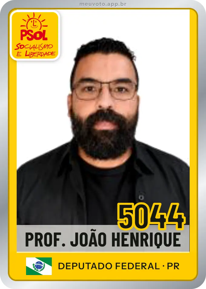 Carta de Prof. João Henrique, número 5044, PSOL