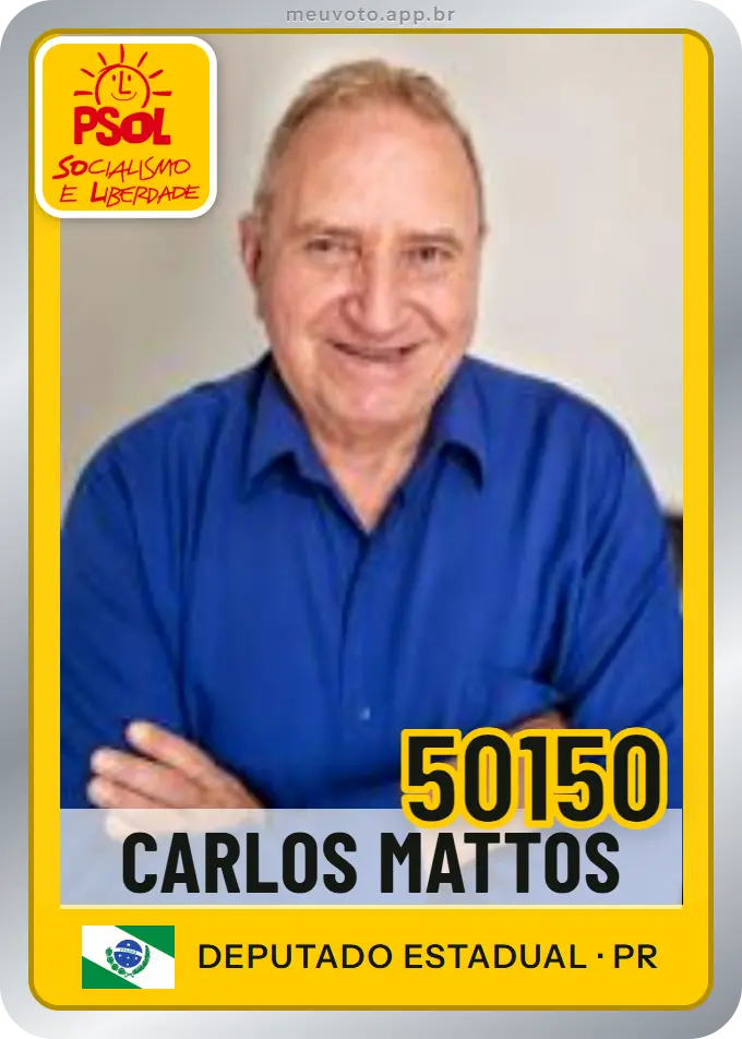Carta de Carlos Mattos, número 50150, PSOL