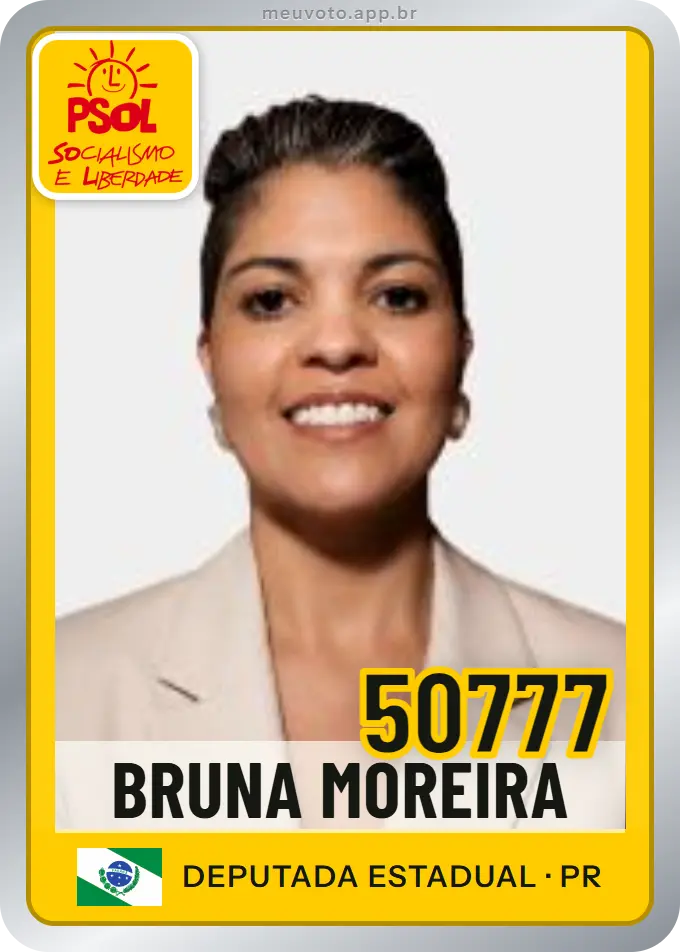 Carta de Bruna Moreira, número 50777, PSOL