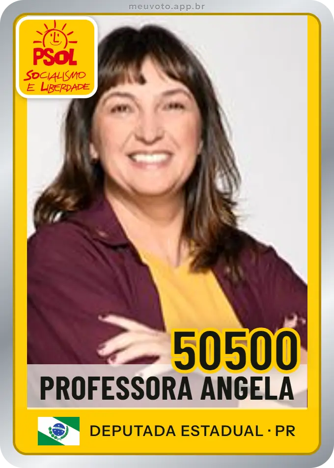 Carta de Professora Angela, número 50500, PSOL