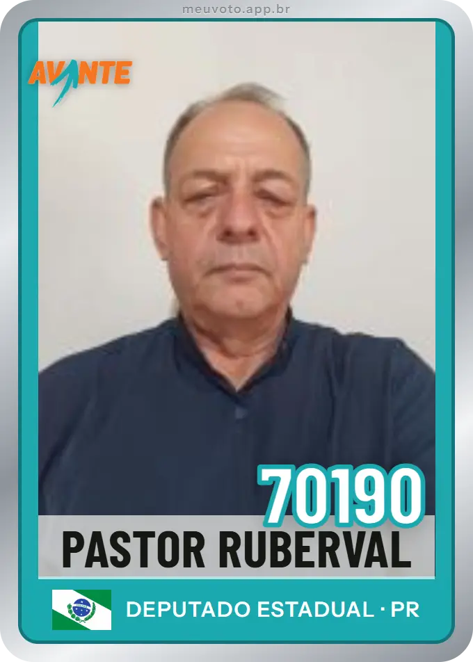 Carta de Pastor Ruberval, número 70190, Avante