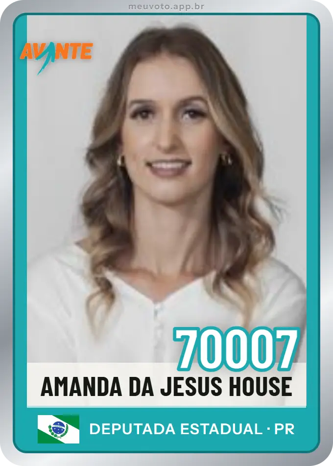 Carta de Amanda da Jesus House, número 70007, Avante