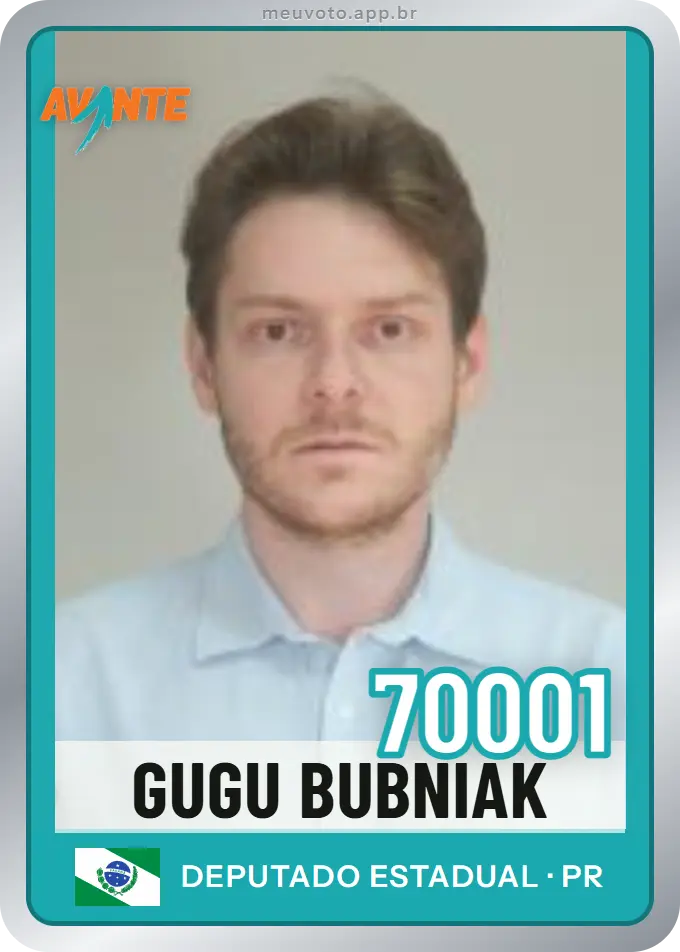 Carta de Gugu Bubniak, número 70001, Avante