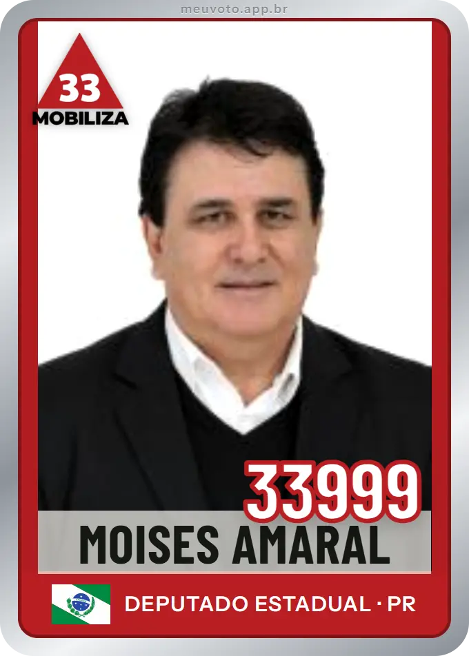 Carta de Moises Amaral, número 33999, Mobiliza
