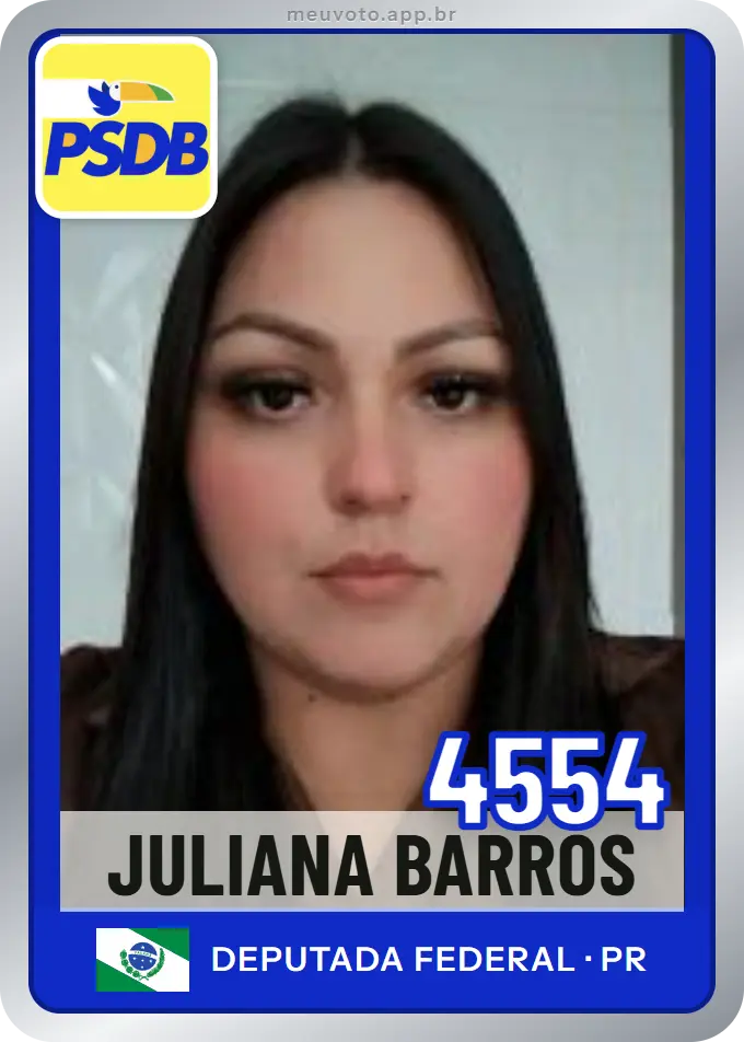 Carta de Juliana Barros, número 4554, PSDB