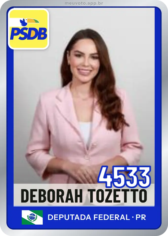 Carta de Deborah Tozetto, número 4533, PSDB