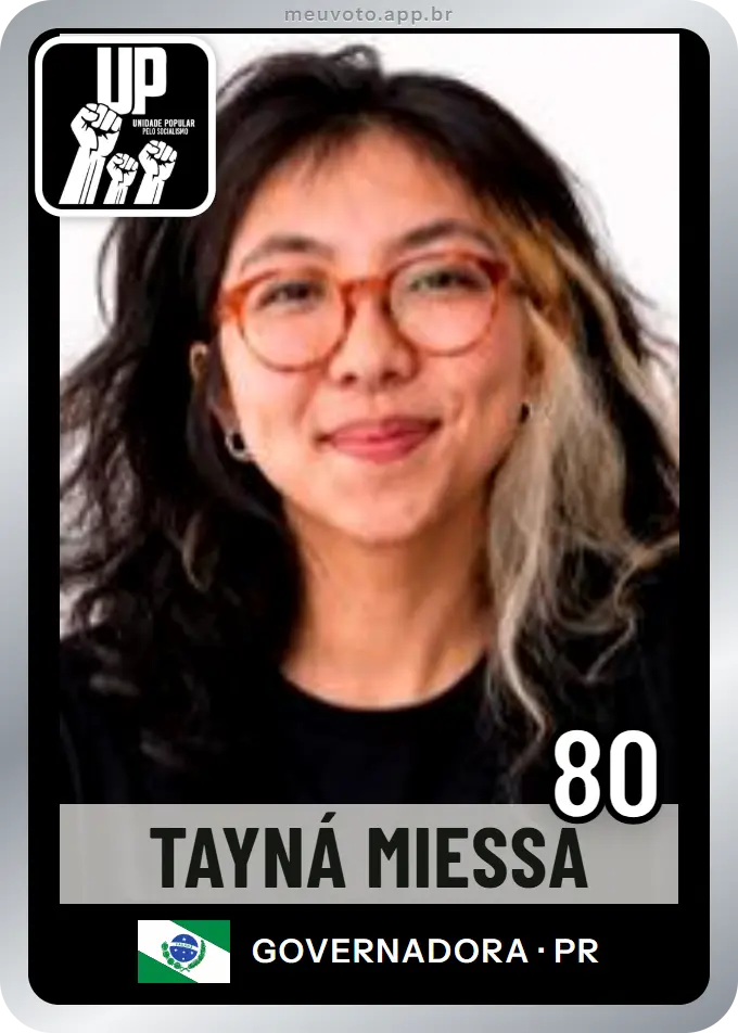 Carta de Tayná Miessa, número 80, UP