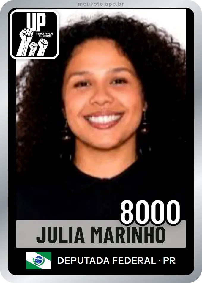 Carta de Julia Marinho, número 8000, UP