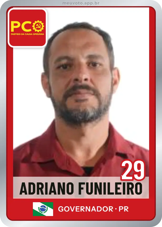 Carta de Adriano Funileiro, número 29, PCO