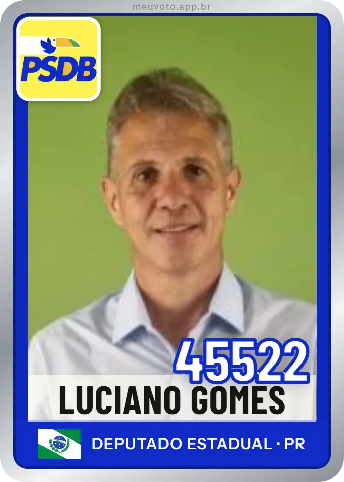 Carta de Luciano Gomes, número 45522, PSDB