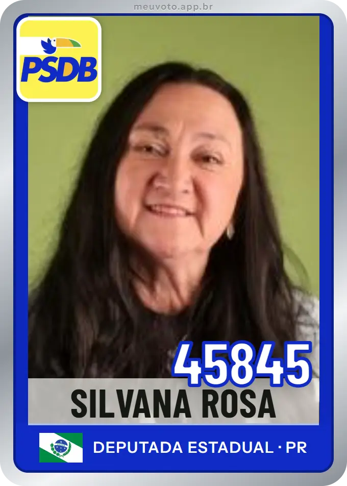 Carta de Silvana Rosa, número 45845, PSDB