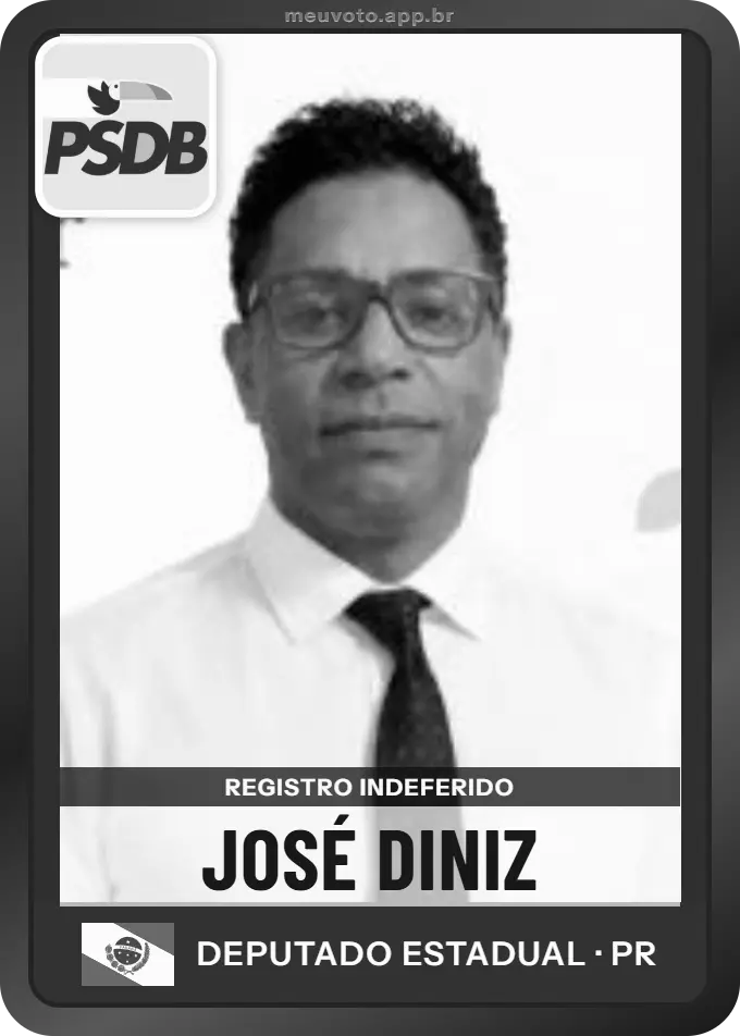 Carta de José Diniz, PSDB. Teve o registro indeferido pelo TSE e não vai à urna.