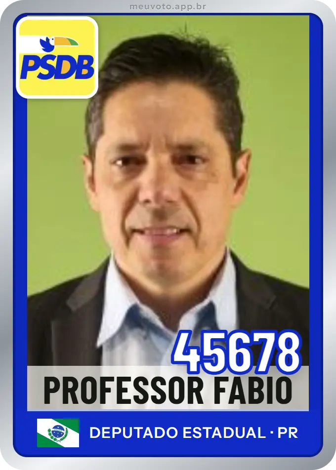 Carta de Professor Fábio, número 45678, PSDB